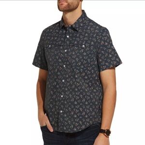 Howler Brothers Open Country Snap Button Up Shirt Size M Dark Slate Floral